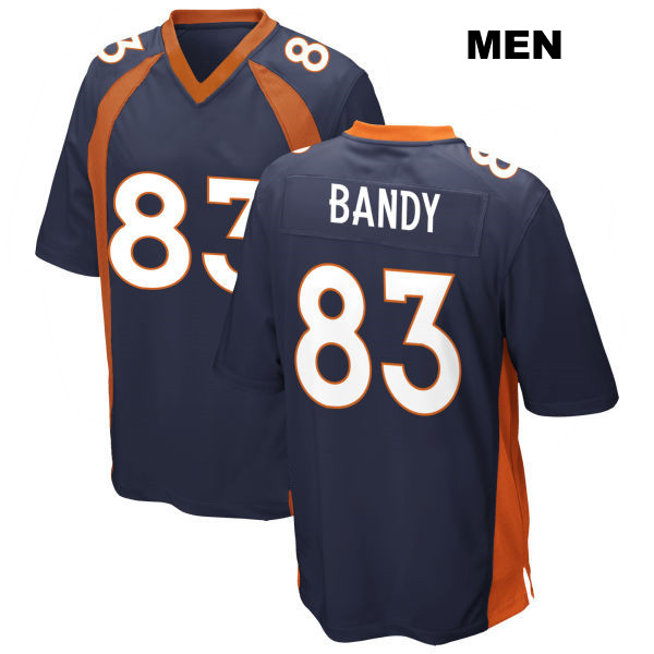 Away Michael Bandy Stitched Denver Broncos Mens Number 83 Navy Game Football Jersey
