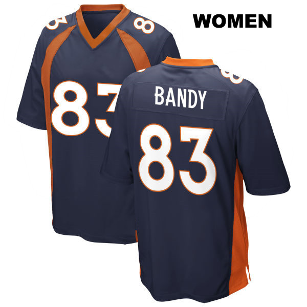 Michael Bandy Away Denver Broncos Stitched Womens Number 83 Navy Game Football Jersey