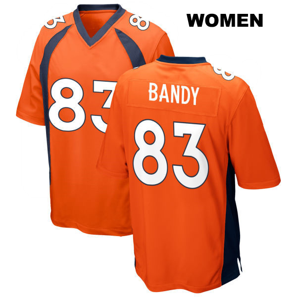 Home Michael Bandy Stitched Denver Broncos Womens Number 83 Orange Game Football Jersey