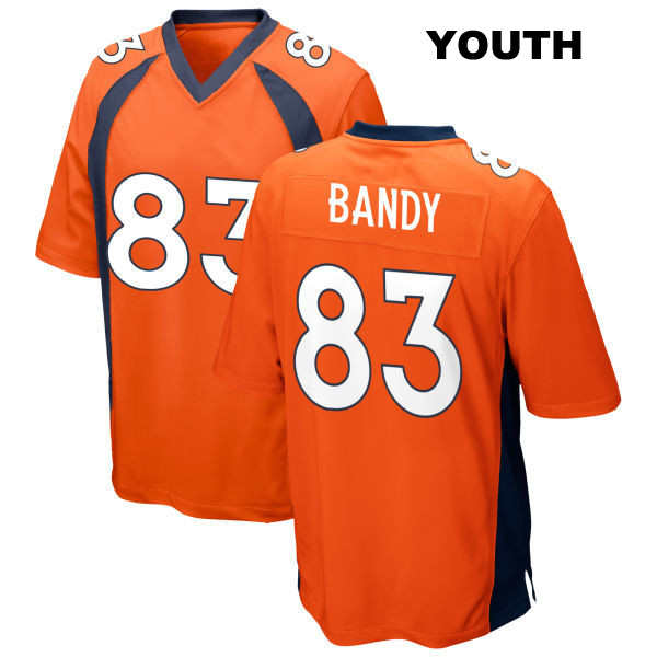 Michael Bandy Denver Broncos Stitched Youth Number 83 Home Orange Game Football Jersey
