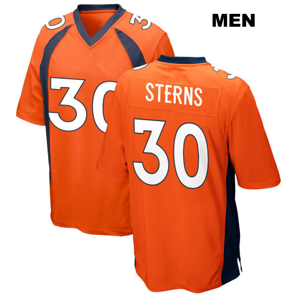 Caden Sterns Denver Broncos Stitched Mens Home Number 30 Orange Game Football Jersey