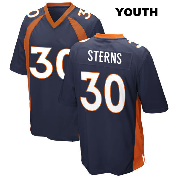 Caden Sterns Denver Broncos Youth Stitched Number 30 Away Navy Game Football Jersey