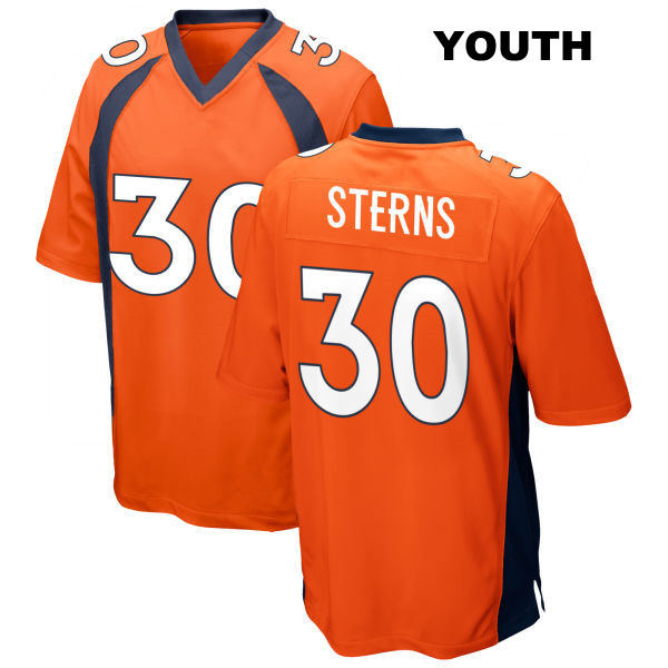 Caden Sterns Denver Broncos Youth Home Number 30 Stitched Orange Game Football Jersey