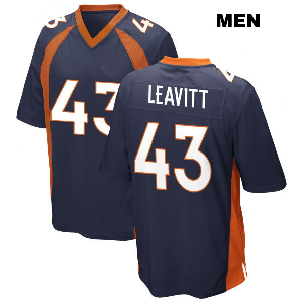 Dallin Leavitt Away Denver Broncos Mens Number 43 Stitched Navy Game Football Jersey
