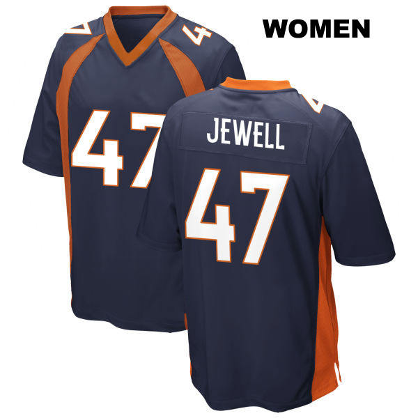Josey Jewell Stitched Denver Broncos Womens Away Number 47 Navy Game Football Jersey
