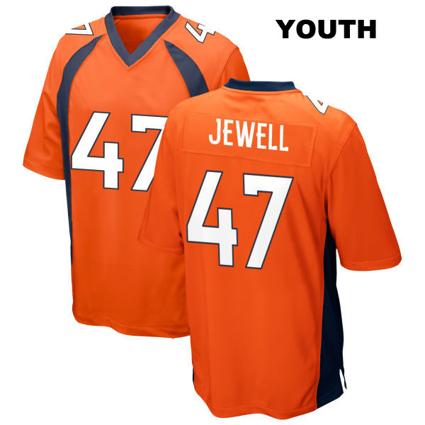 Josey Jewell Denver Broncos Home Youth Stitched Number 47 Orange Game Football Jersey