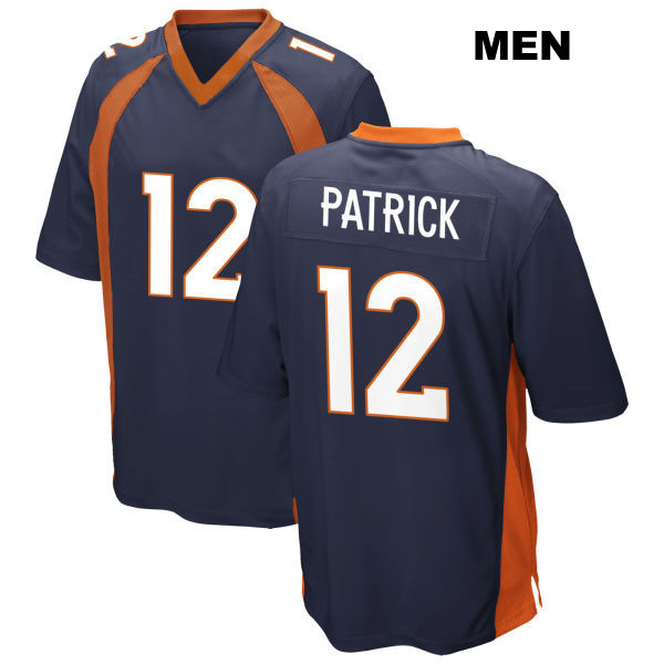 Tim Patrick Away Denver Broncos Mens Number 12 Stitched Navy Game Football Jersey